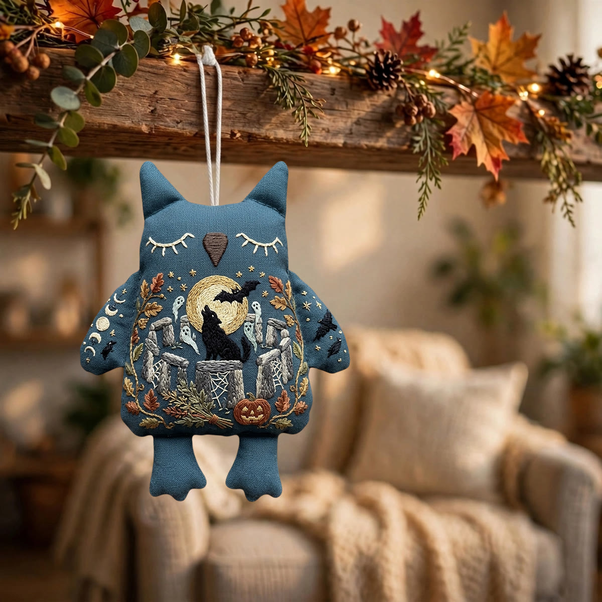 Rubbyoo Eulen-Stickset – Mondlichtwolf | Heulen im Mondlicht | Wunderschöne Halloween-Regaldekoration - image 5