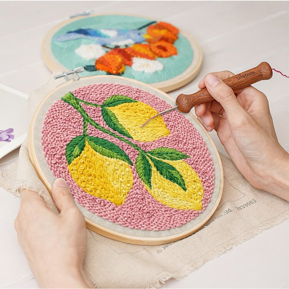 Stickset „Zitronenzeit“ – Einfache Handarbeit mit Fruchtmotiven | Entspannende Sommerdekoration für Ihr Zimmer - image 7