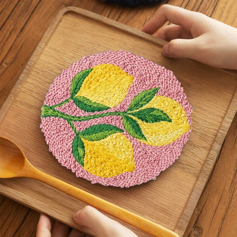 Stickset „Zitronenzeit“ – Einfache Handarbeit mit Fruchtmotiven | Entspannende Sommerdekoration für Ihr Zimmer - image 11