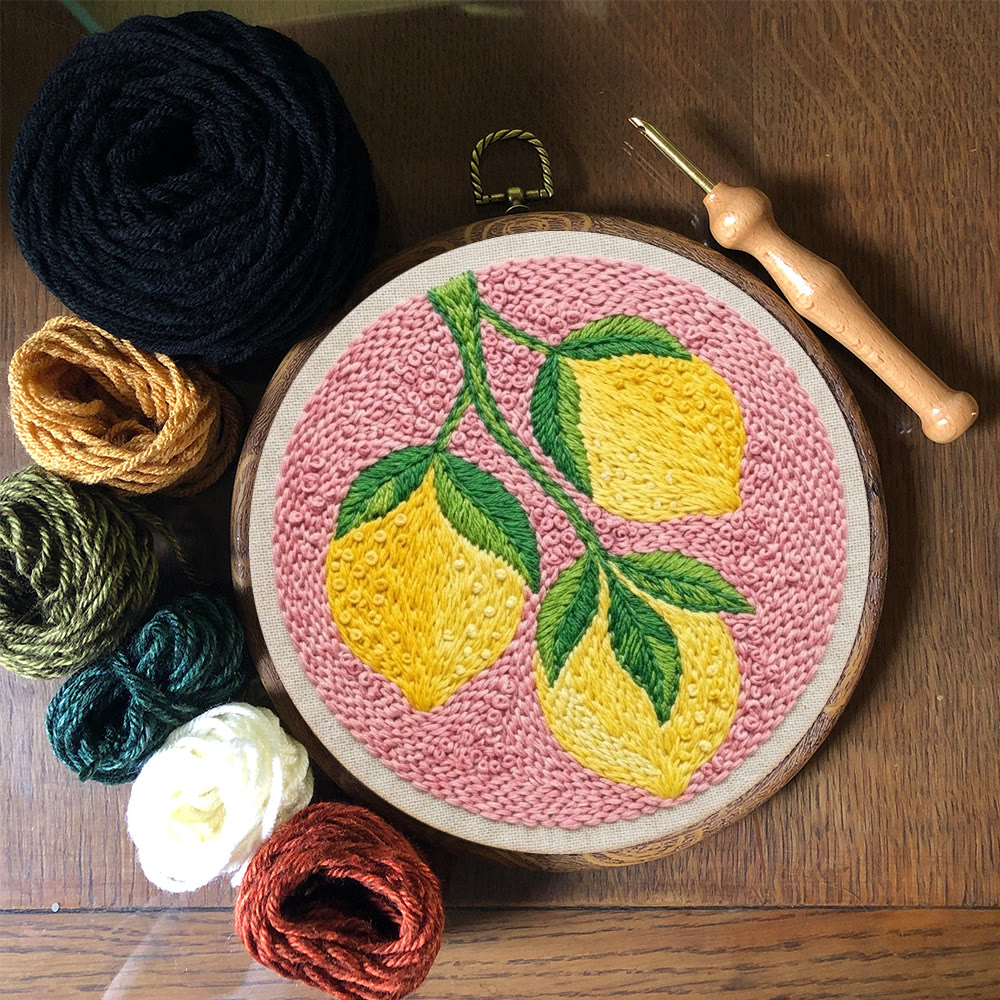 Stickset „Zitronenzeit“ – Einfache Handarbeit mit Fruchtmotiven | Entspannende Sommerdekoration für Ihr Zimmer - image 9