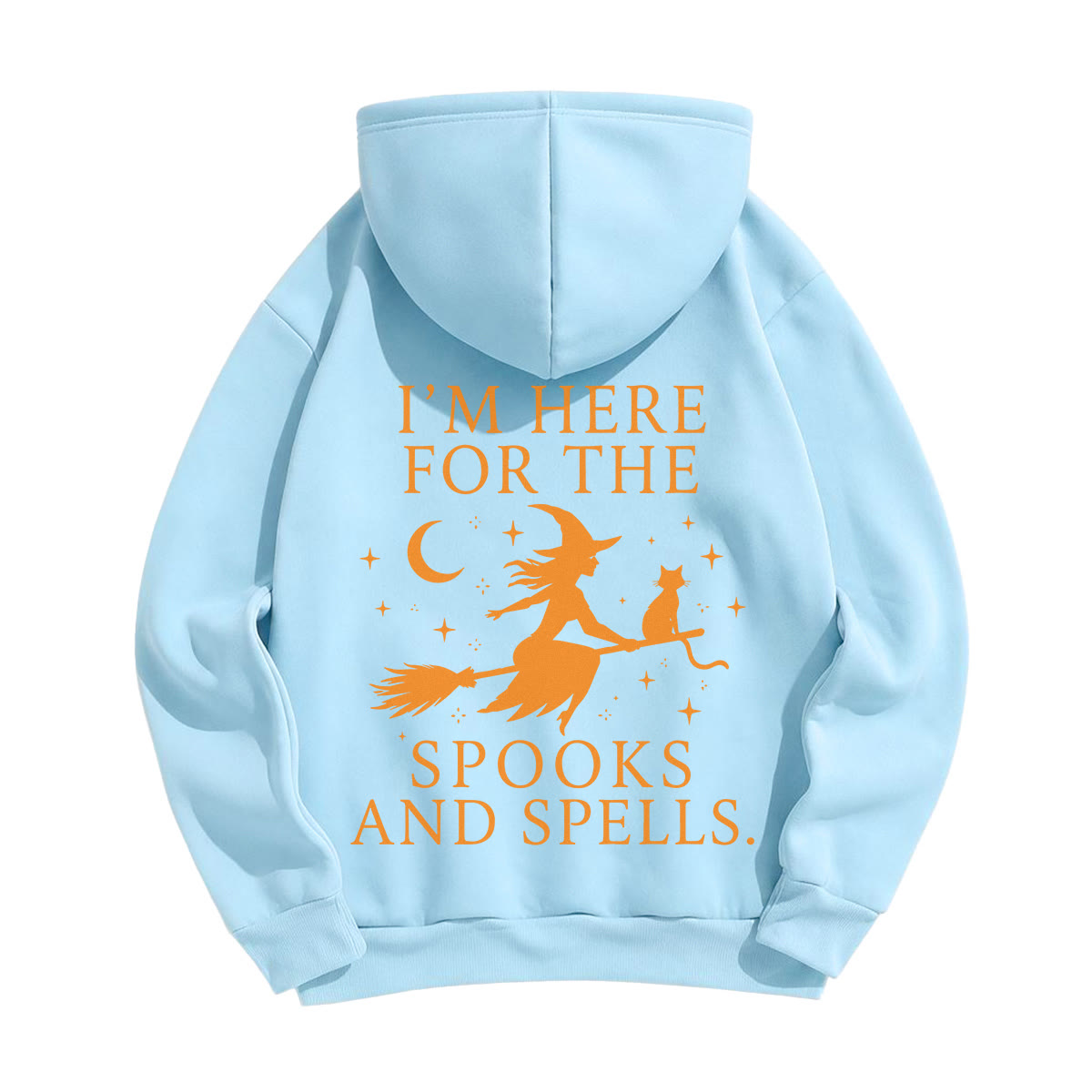Rubbyoo Ich bin hier für Geister und Zauber – Unisex-Hoodie-Halloween-Outfit - image 15