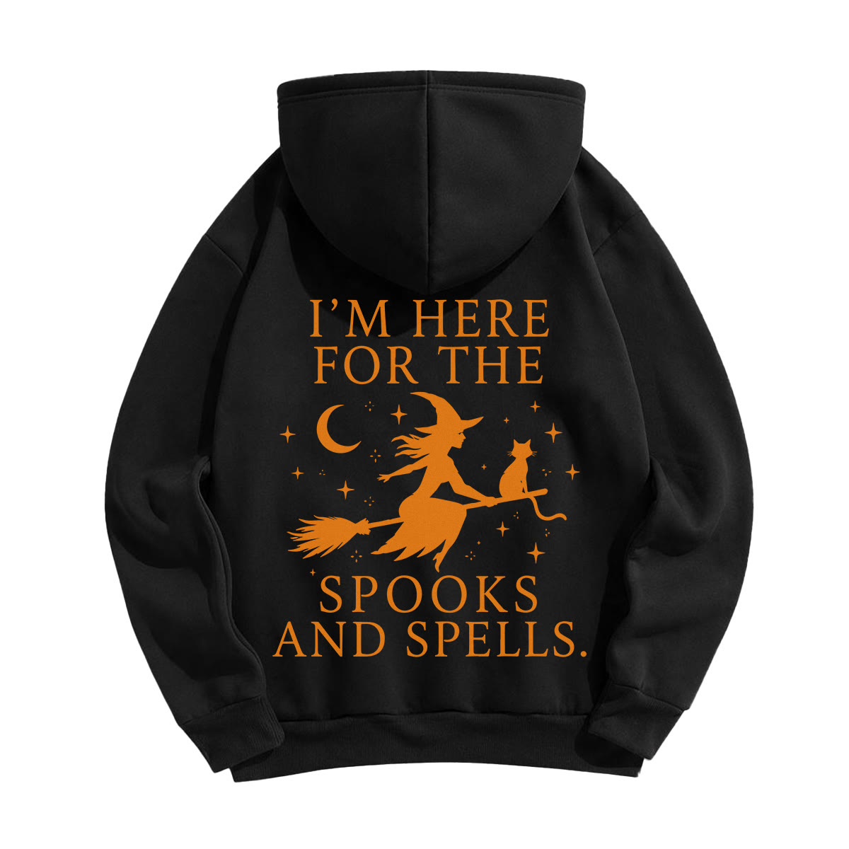 Rubbyoo Ich bin hier für Geister und Zauber – Unisex-Hoodie-Halloween-Outfit - image 12