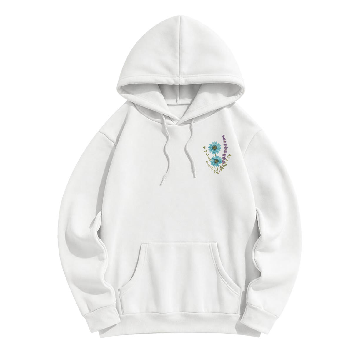 Rubbyoo Unisex-Hoodie mit buntem Wildblumen-Motiv - image 5