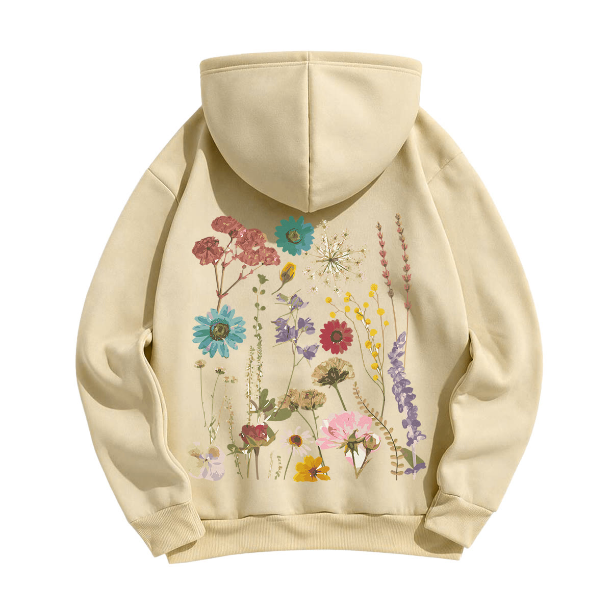 Rubbyoo Unisex-Hoodie mit buntem Wildblumen-Motiv - image 12