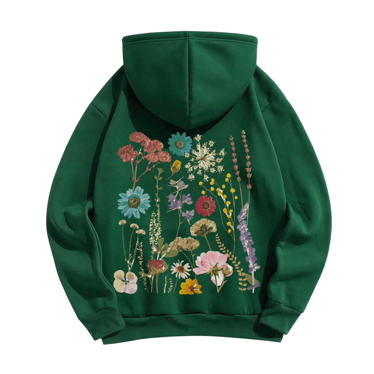Rubbyoo Unisex-Hoodie mit buntem Wildblumen-Motiv - image 21