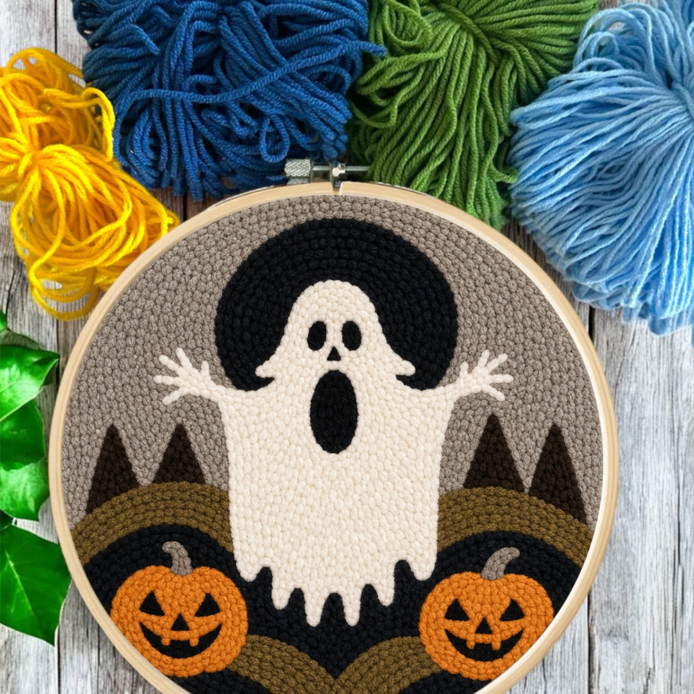Halloween-Nacht-Horror-Punch-Needle-Set – Verspielte Wanddekoration | Liebevolles DIY-Halloween-Geschenk - image 4