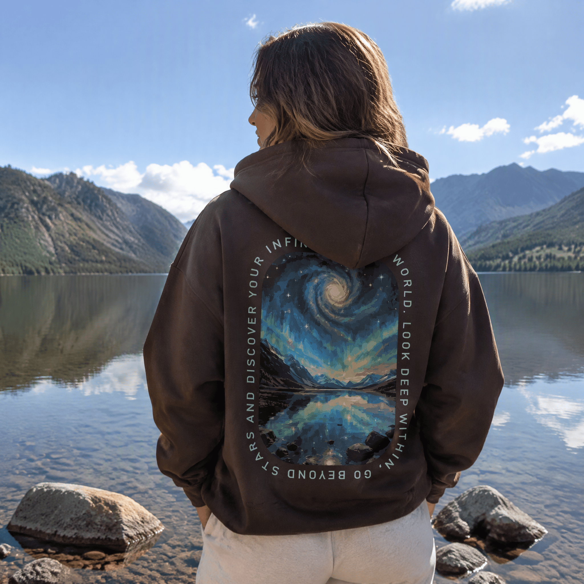 Rubbyoo Unisex-Hoodie: Entdecke deine unendliche innere Welt jenseits der Sterne - image 3