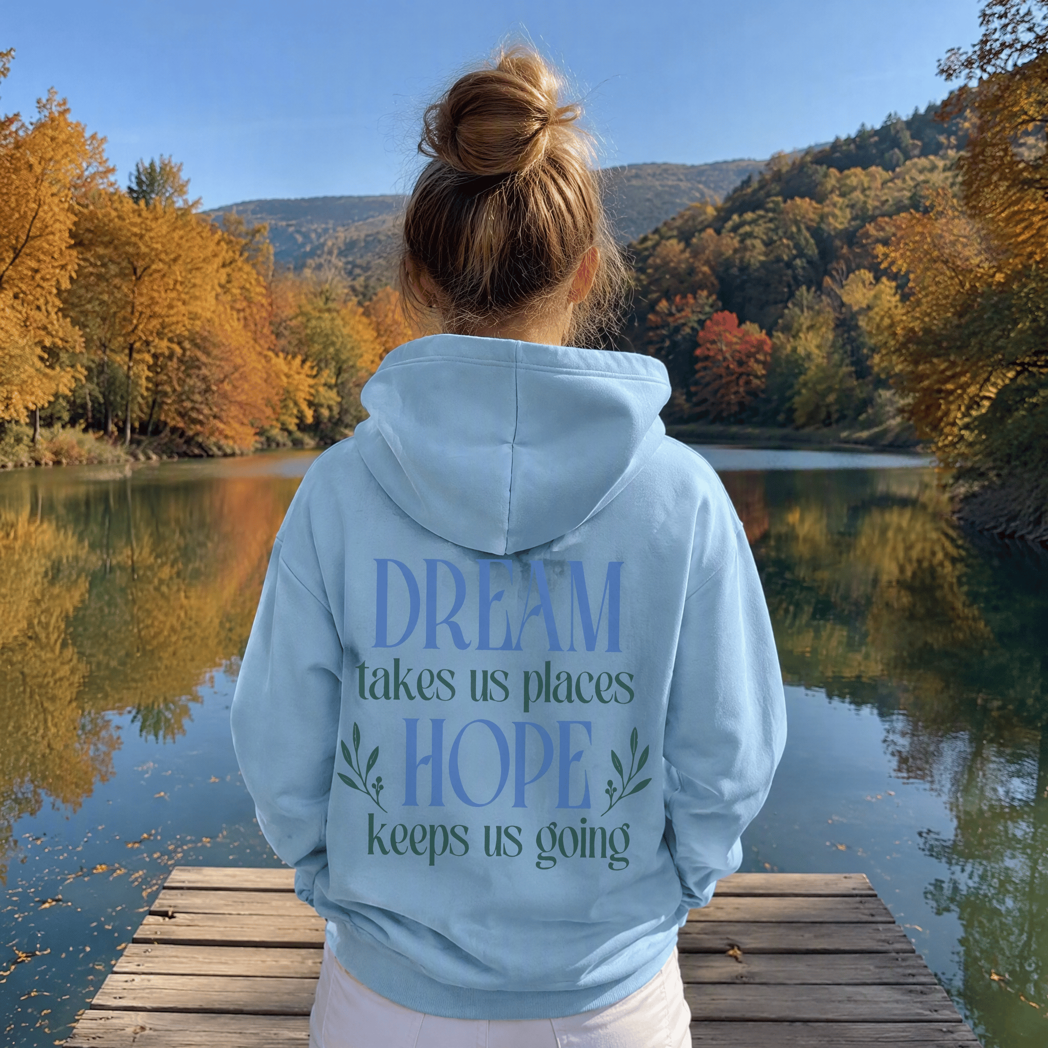 Rubbyoo Unisex-Hoodie „Hoffnung hält uns am Laufen“ - image 3