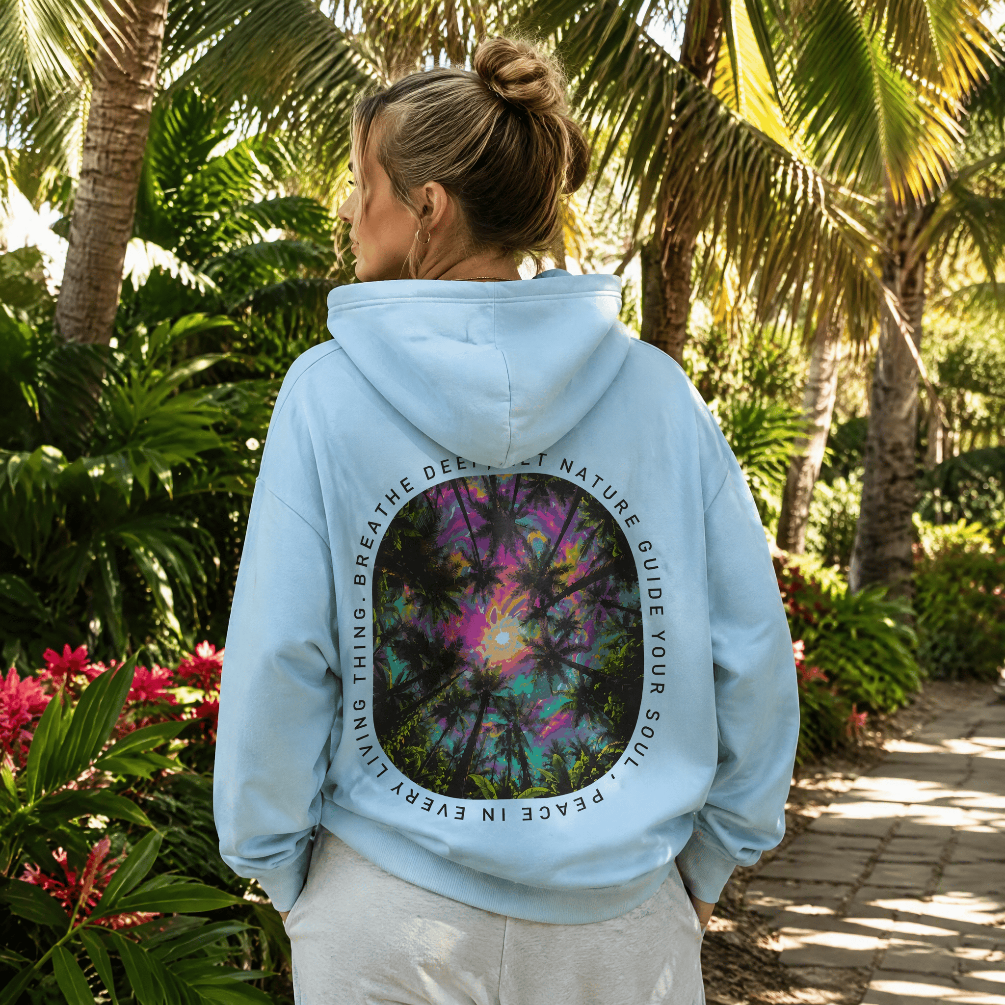 Rubbyoo Lass die Natur deine Seele leiten Unisex-Hoodie - image 2