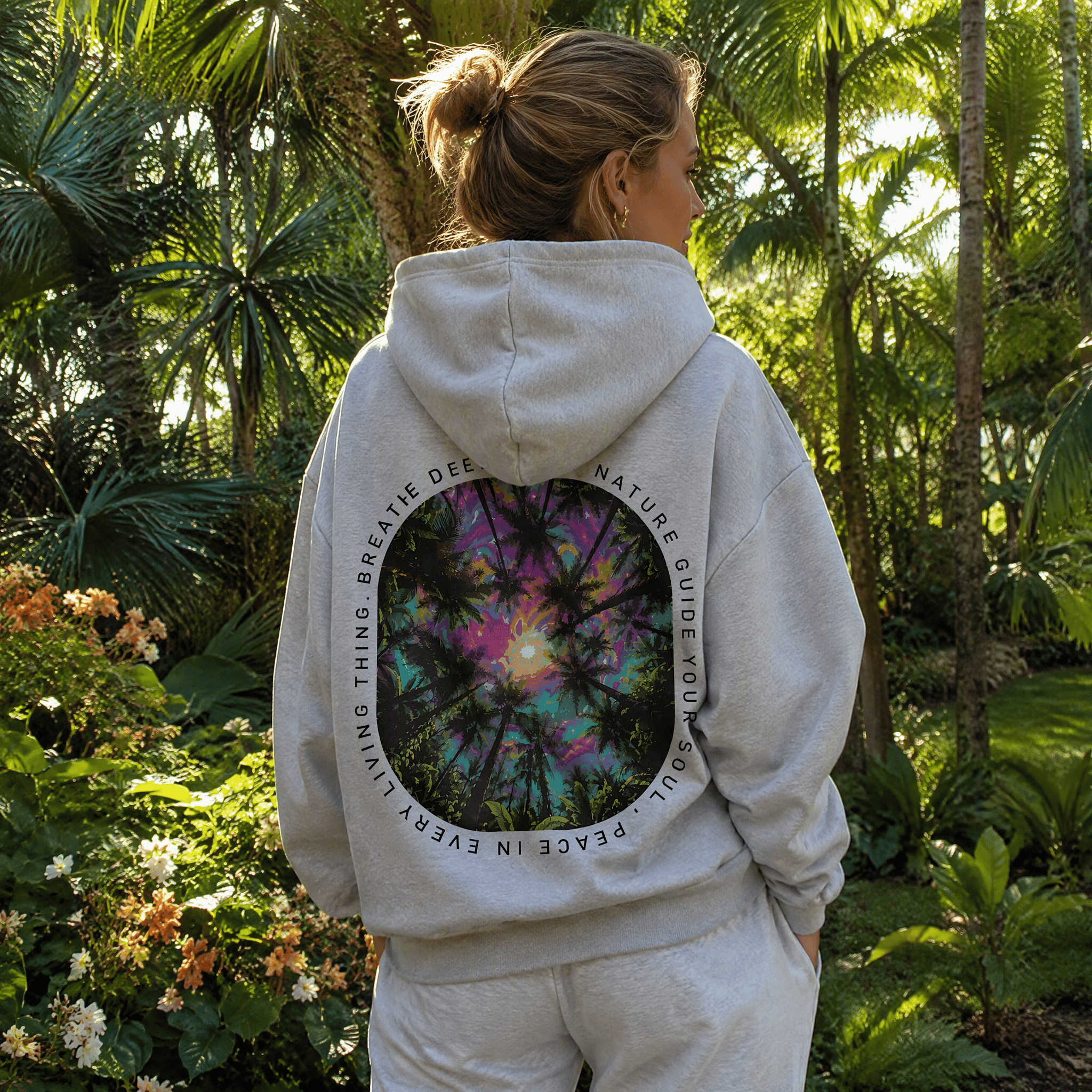 Rubbyoo Lass die Natur deine Seele leiten Unisex-Hoodie - image 4