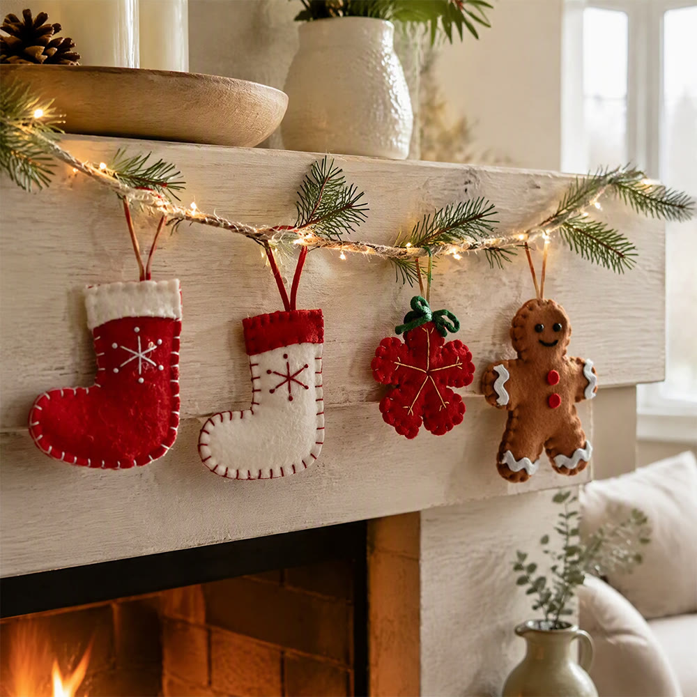 Rubbyoo Weihnachtsbaumschmuck – DIY-Ornament aus Stofffilz | Gemütliche Weihnachtsdekoration für Zuhause - image 2