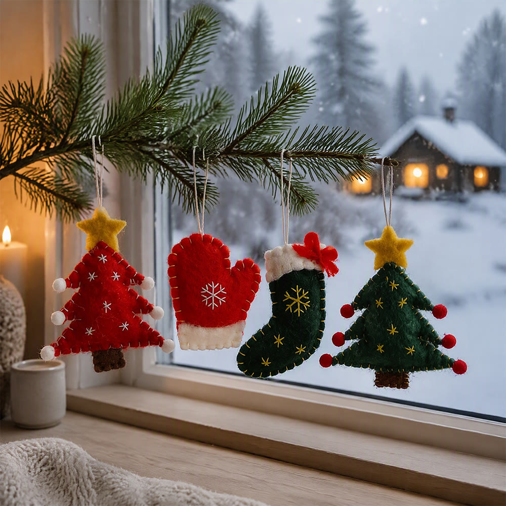 Rubbyoo Weihnachtsbaumschmuck – DIY-Ornament aus Stofffilz | Gemütliche Weihnachtsdekoration für Zuhause - image 4