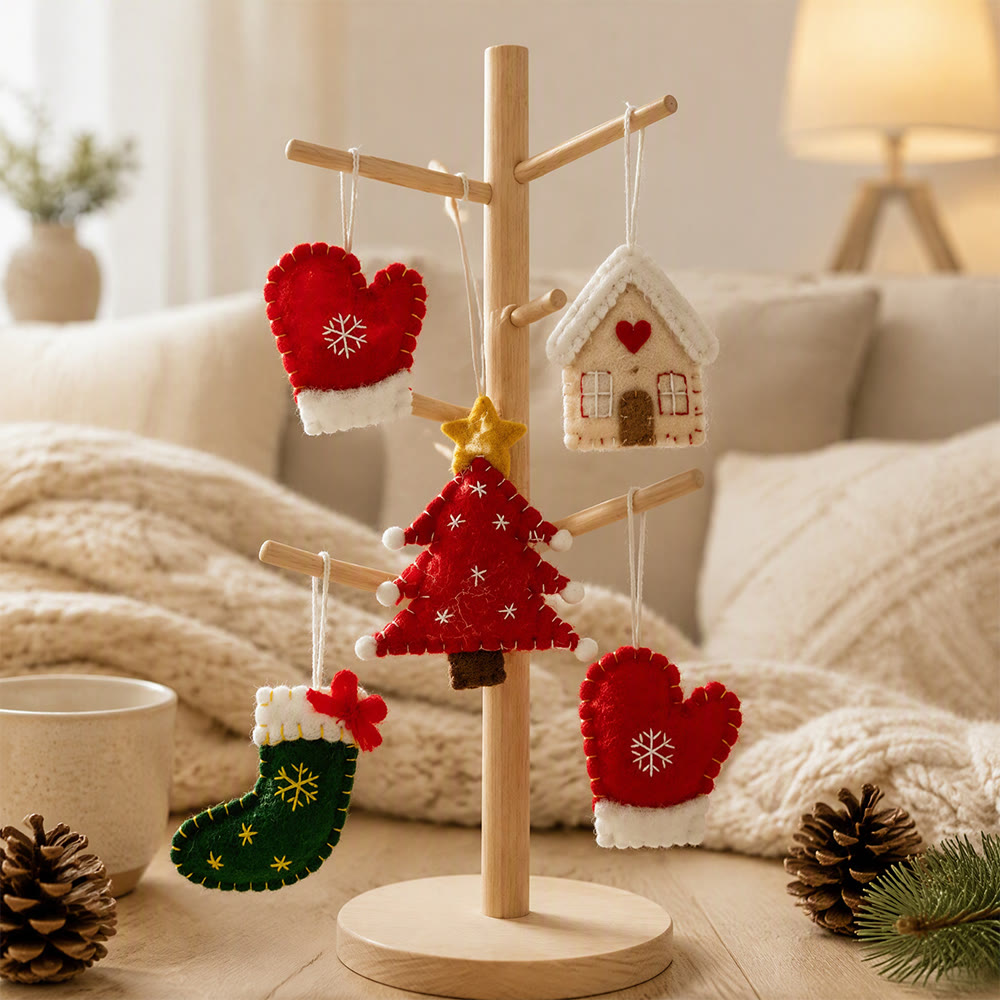 Rubbyoo Weihnachtsbaumschmuck – DIY-Ornament aus Stofffilz | Gemütliche Weihnachtsdekoration für Zuhause - image 1
