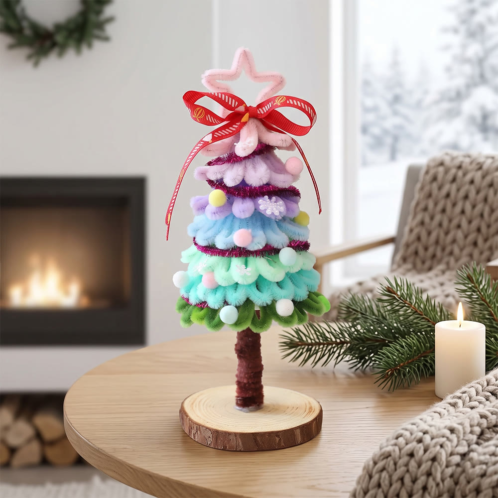 Rubbyoo Wunderschöner Weihnachtsbaumschmuck – DIY-Weihnachtsdeko aus Pfeifenreinigern | Gemütliche, festliche Wohnaccessoires - Bunter Baum - image 2