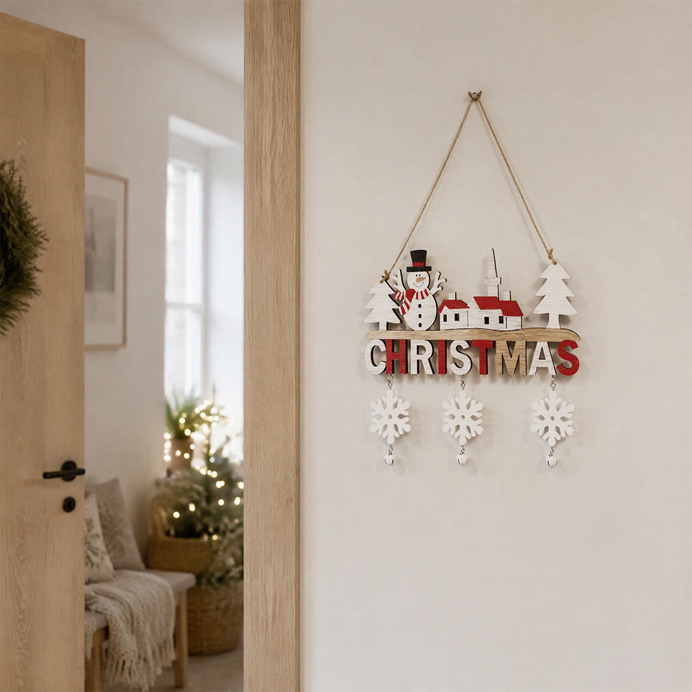 Rubbyoo Türhänger aus Holz – Rustikaler Weihnachtsschmuck für die Wand | Gemütliche Weihnachtsdeko für Zuhause - image 6