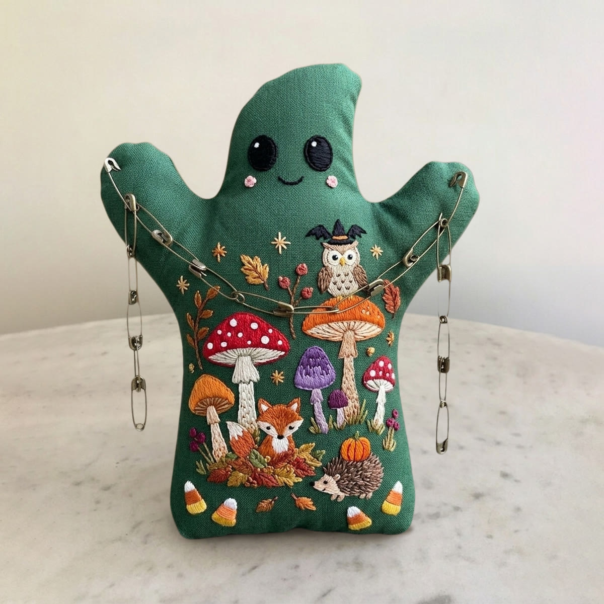 Rubbyoo Geister-Stickset – Magischer Herbstwald | Einzigartiges Halloween-Geschenk für Naturliebhaber | Gemütliche Waldatmosphäre - 6-Zoll-Reifen-Set - image 1