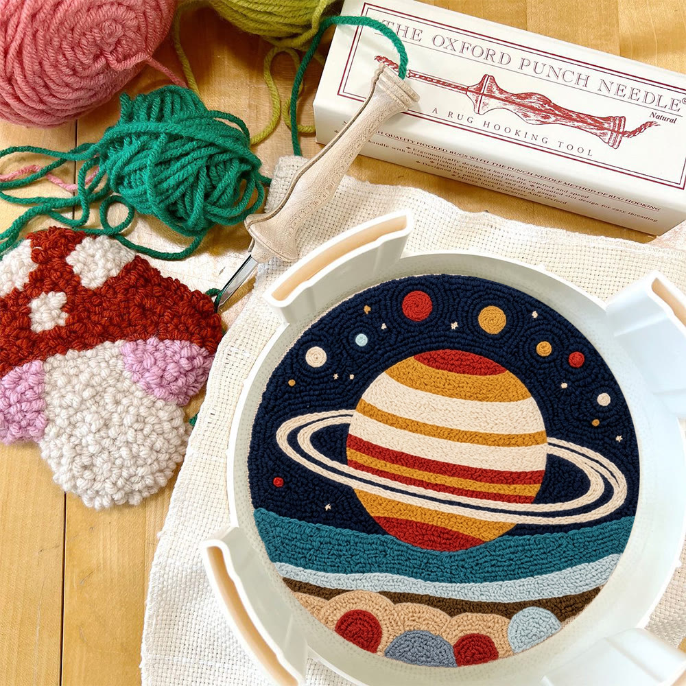 Sternenklare Kosmische Nacht Punch Needle Set – DIY-Zimmerdeko im Planeten-Design | Besonderes Geschenk für Astronomie-Fans - image 10