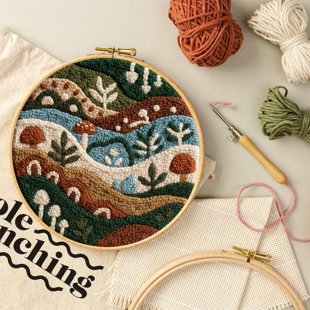 Punch-Needle-Set „Ländliche Pflanzen“ – Einfaches Bastelprojekt für Anfänger | Einzigartige handgefertigte Kunst - image 8