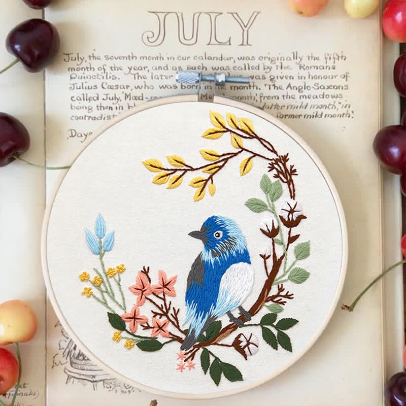 Rubbyoo Stickset – Frühlingsblaue Vögel - image 5