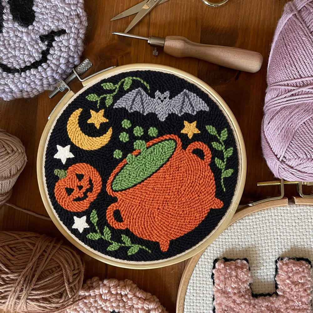 Hexenhaftes Halloween-Punch-Needle-Set – Gruselig-süßes Bastelset | Gruseliger Weihnachtsschmuck - image 9