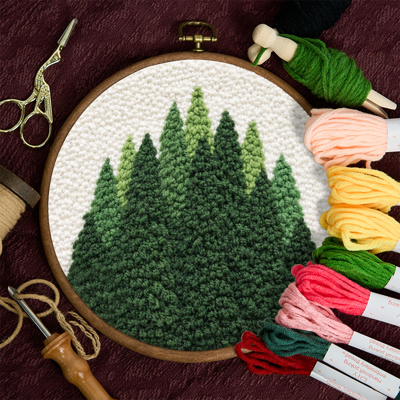 Nadelspiel-Set „Immergrüner Kiefernwald“ – Einfache Bastelidee | Natürliche Wohnaccessoires - image 11