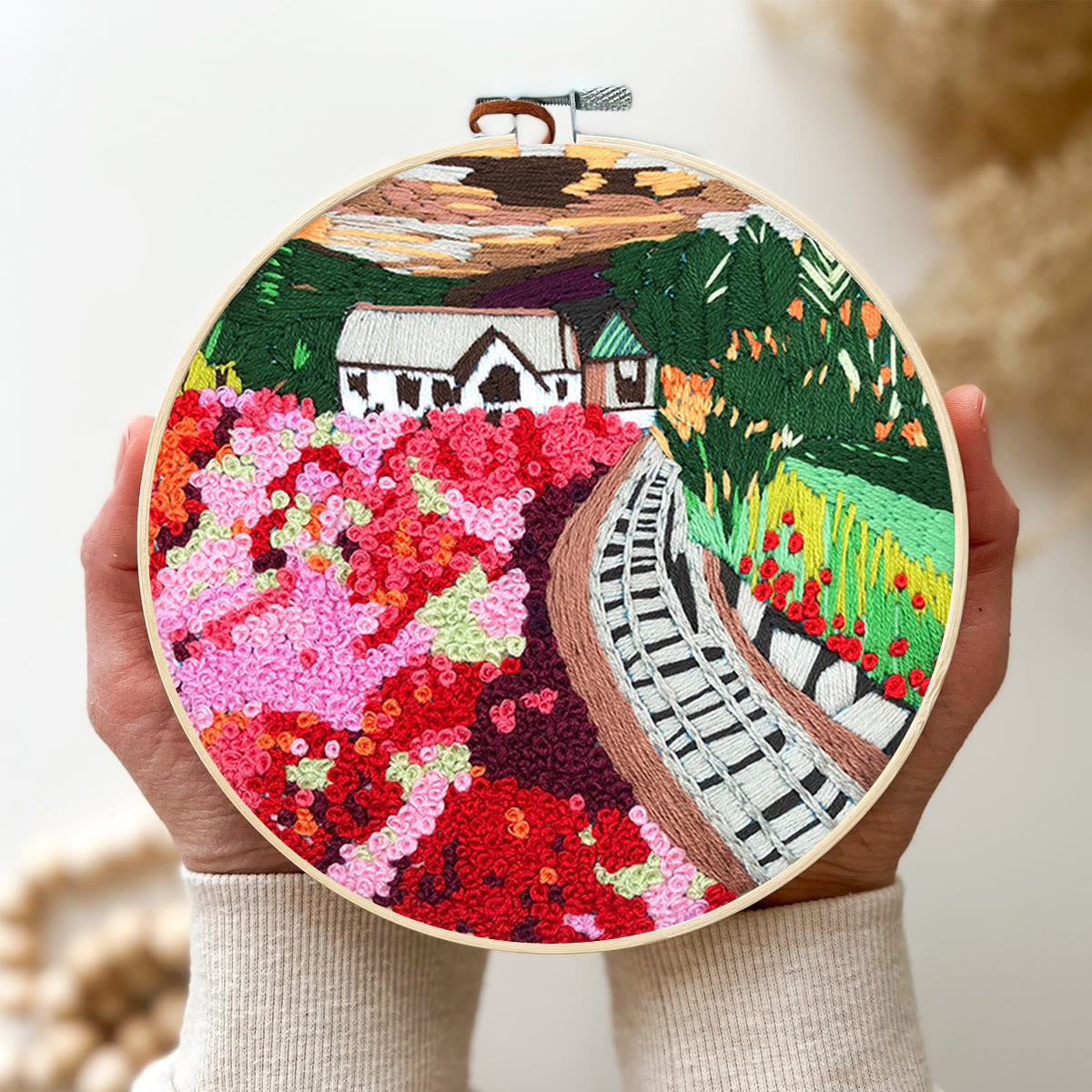 Rubbyoo Stickset - Rosa Blumengarten - image 3