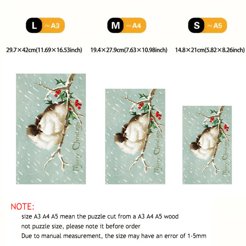 Rubbyoo Frohe Weihnachten Vögel - Holzpuzzle - image 9