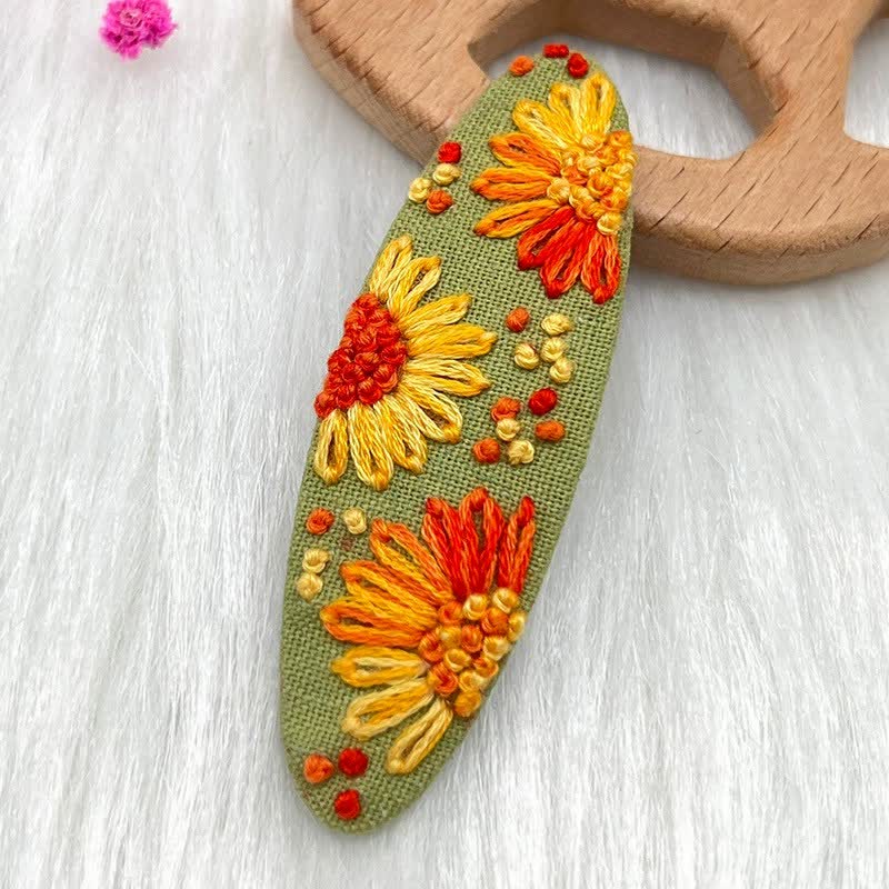 Bestickte Haarspange DIY handgemachte Materialtasche Haarschmuck Kopfschmuck - image 13