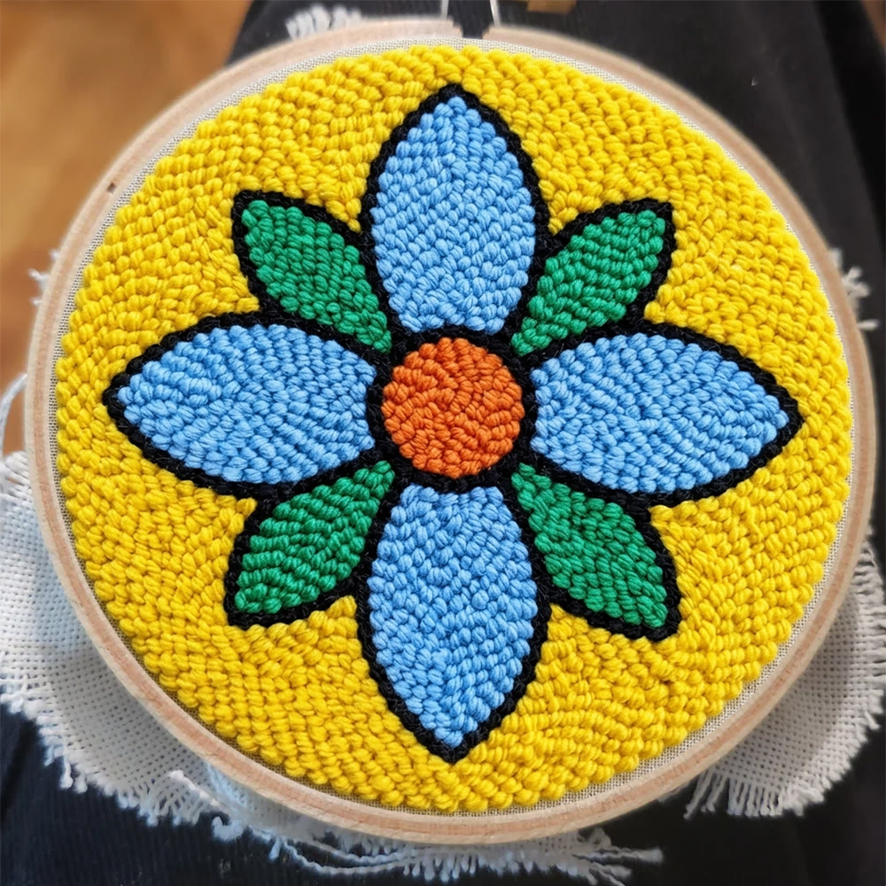 Lebendiges Blütenblatt-Punch-Needle-Set – Einfache Handarbeit | Einzigartiger Wandbehang - image 8