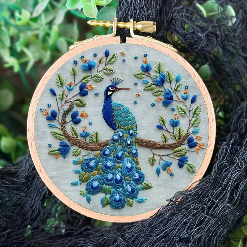 Rubbyoo Stickset – Atemberaubender Pfau | DIY Handarbeit Nadelarbeiten - image 6