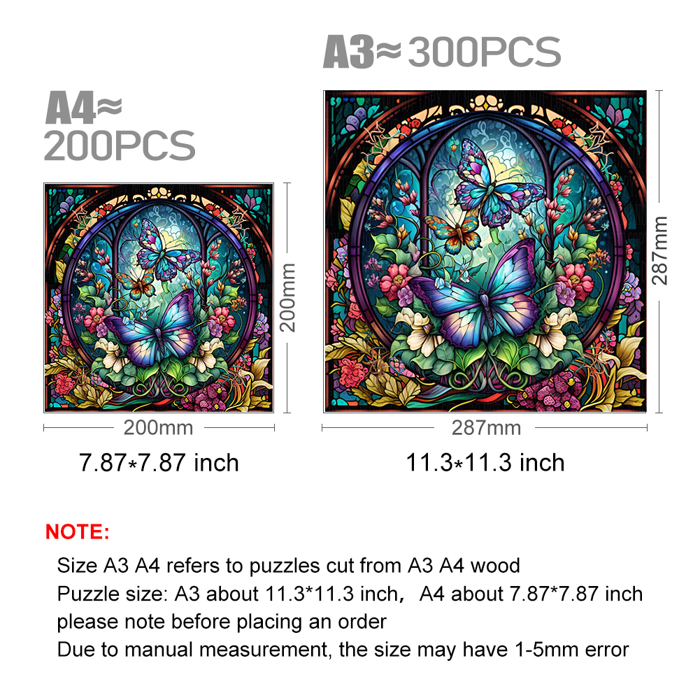 Schmetterlingsschild - Holzpuzzle - image 3