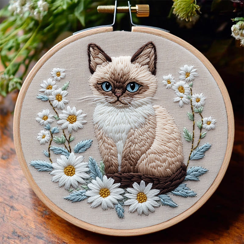 Rubbyoo Stickset - Katze und Blume | DIY Bastelset - image 7