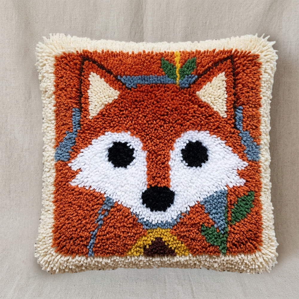 Rubbyoo Knüpfkissen-Set – Waldfuchs | Handgefertigte Wohnzimmerdeko | Einzigartiges Einzugsgeschenk - image 6