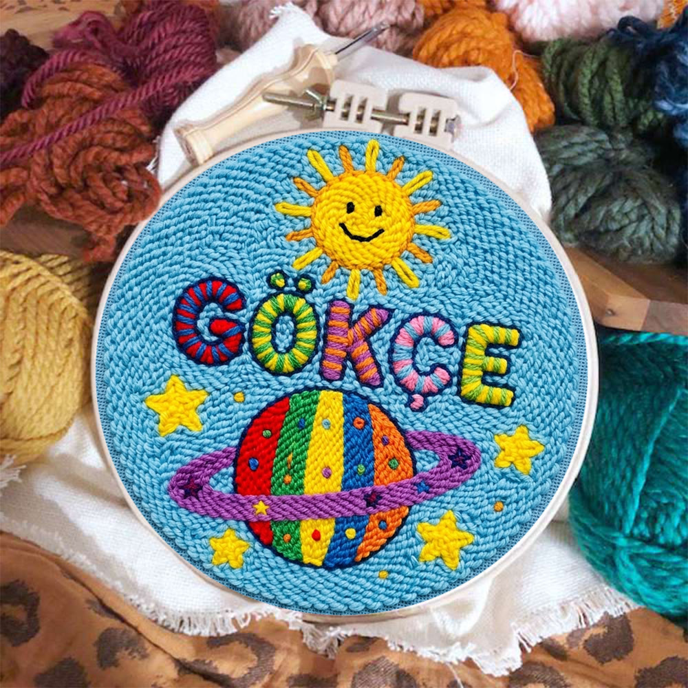 Buntes Planeten-Punch-Needle-Set – Niedliches Universum-Muster | Tolles Geschenk für Jungen - image 10