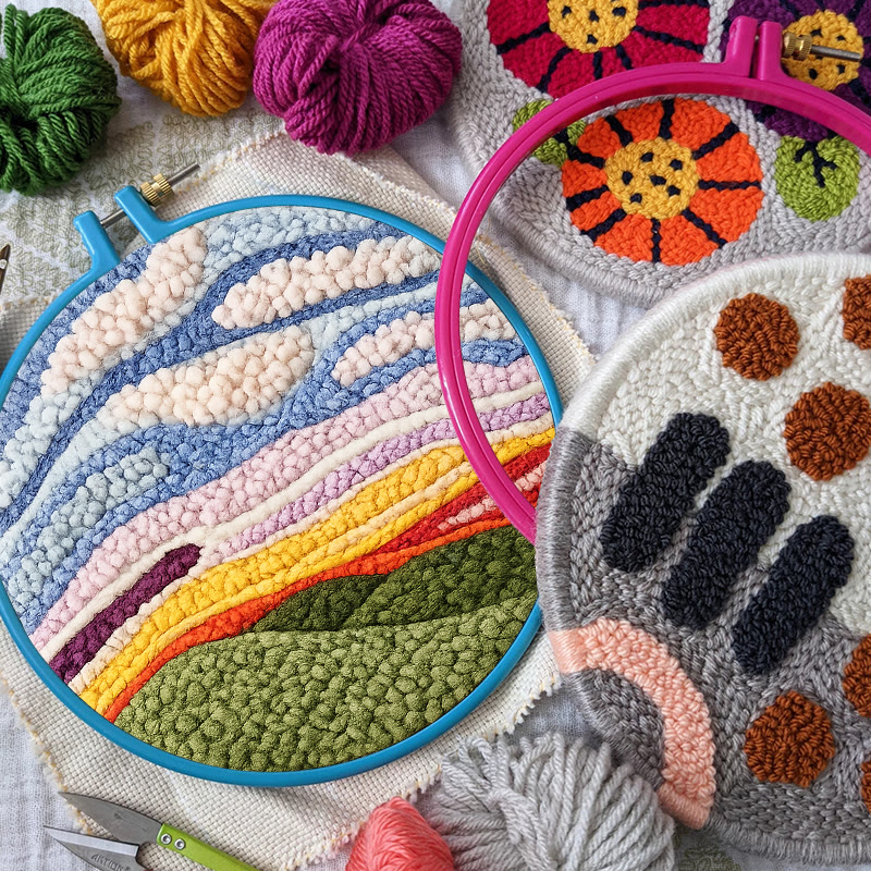 Punch-Needle-Set mit Sonnenuntergangs-Berglandschaft – Entspannendes Bastelprojekt | Gemütliche Wohnaccessoires - image 10