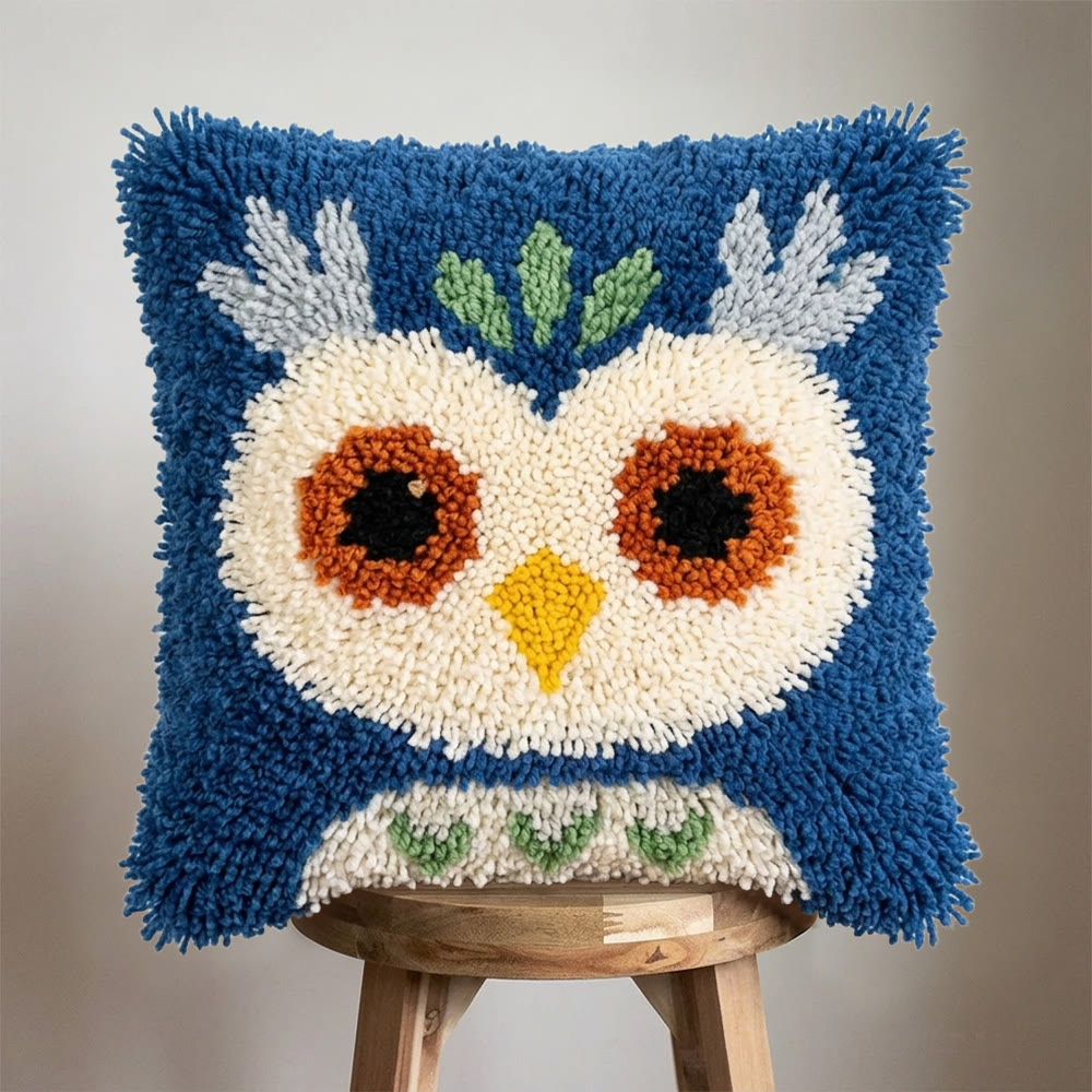 Rubbyoo Knüpfkissen-Set – Eule im Wald | Kreatives Garnhandwerk | Handgemachte Kunst für Anfänger - image 4