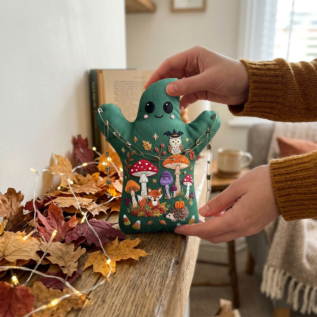 Rubbyoo Geister-Stickset – Magischer Herbstwald | Einzigartiges Halloween-Geschenk für Naturliebhaber | Gemütliche Waldatmosphäre - image 7