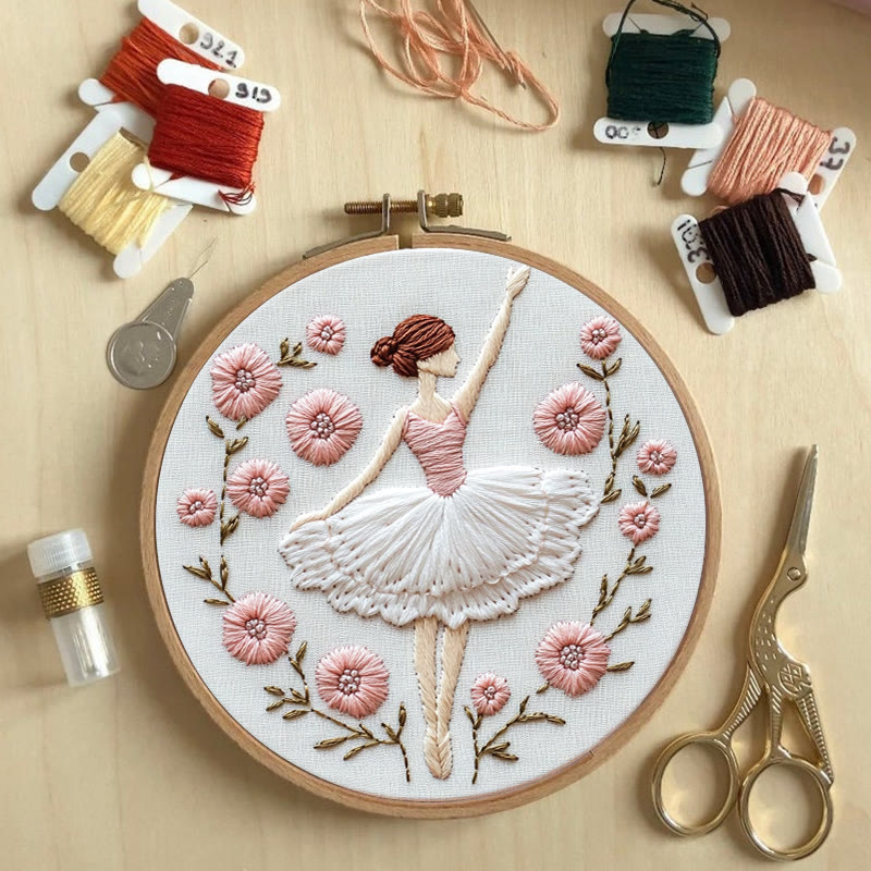 Rubbyoo Stickset - Graceful Blooms | DIY-Set für Frauen, Handstich - image 3