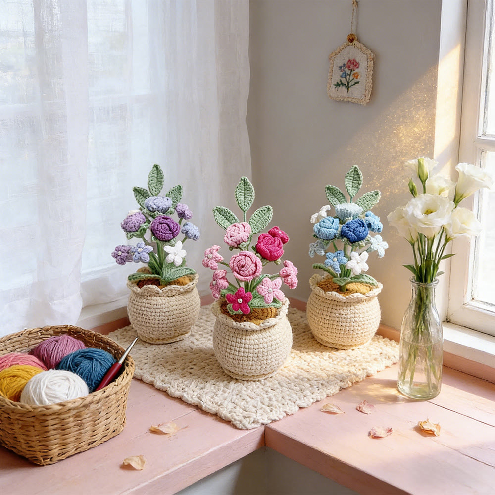 Gehäkelter Schleierkraut-Blumentopf | Handgemachtes Weihnachtsgeschenk - image 4