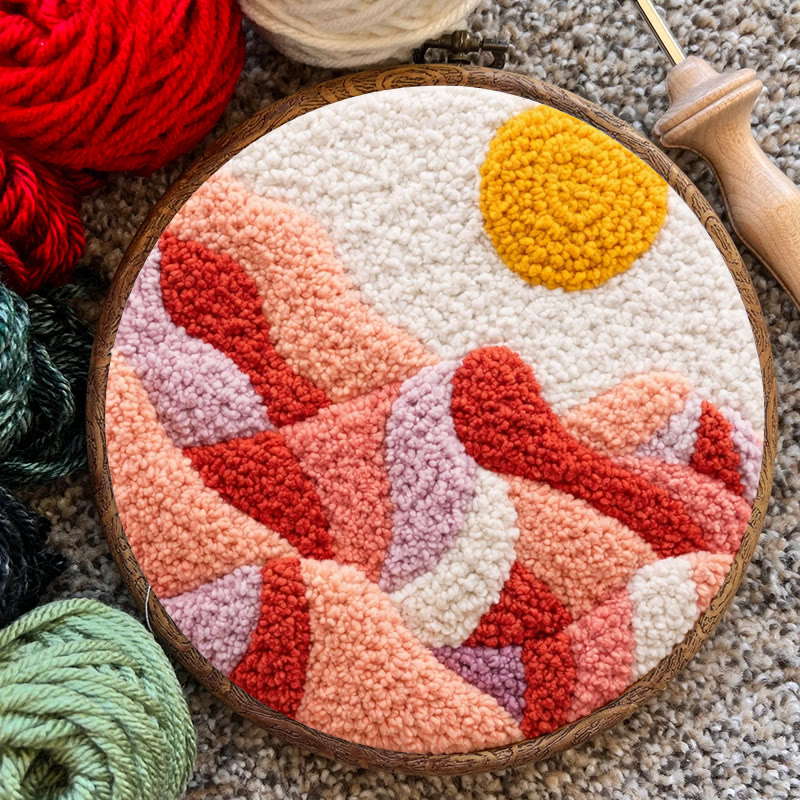 Punch-Needle-Set „Wüstensonnenaufgang“ – Einsteigerfreundliches Projekt | Einladende Wohnaccessoires - image 9