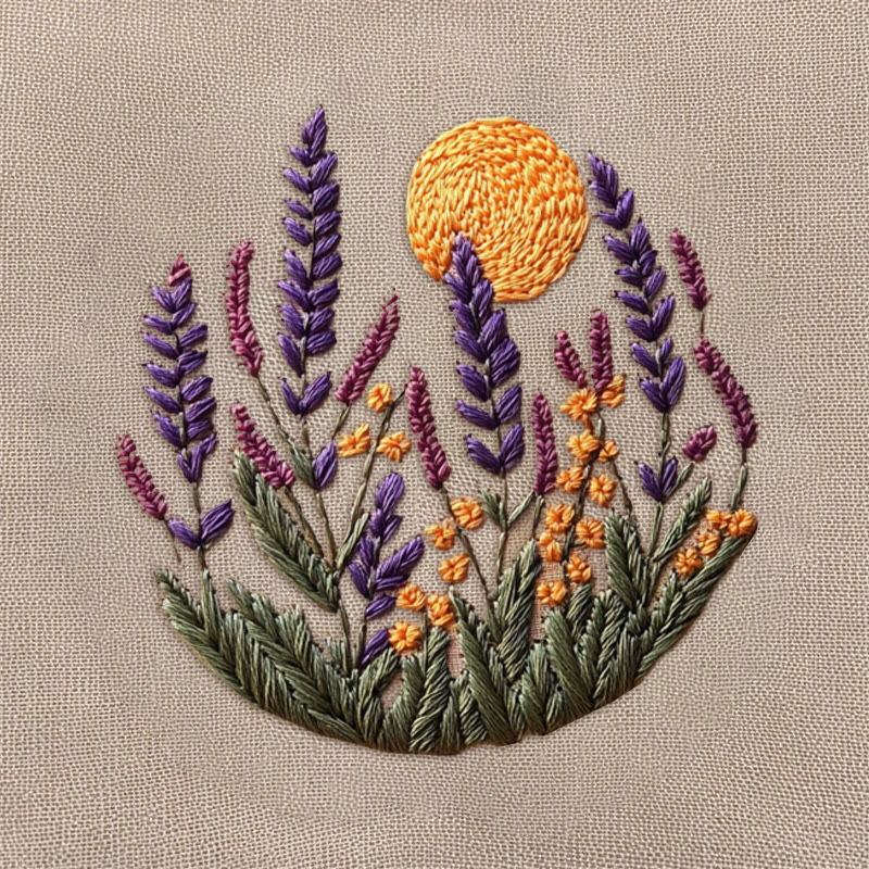 Rubbyoo Stickset - Lavendel | Blumenstickerei | Handarbeit für Anfänger - image 10