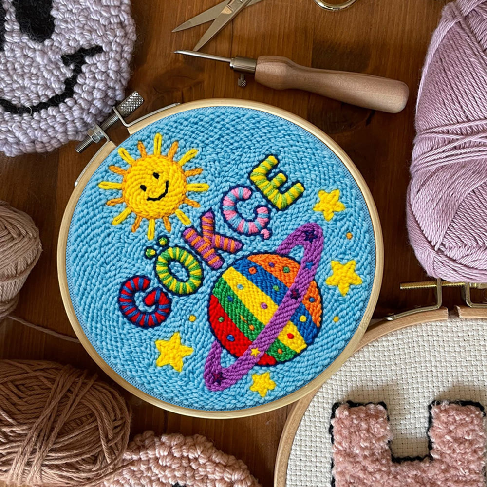 Buntes Planeten-Punch-Needle-Set – Niedliches Universum-Muster | Tolles Geschenk für Jungen - image 11