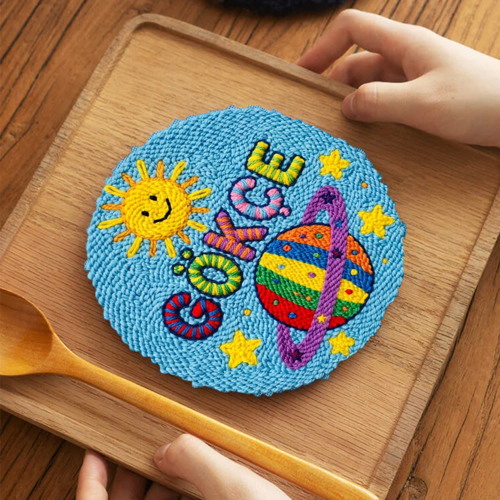 Buntes Planeten-Punch-Needle-Set – Niedliches Universum-Muster | Tolles Geschenk für Jungen - image 8