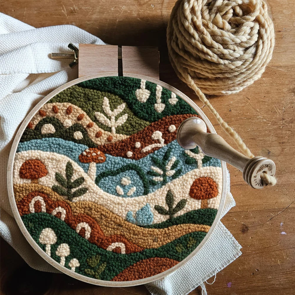 Punch-Needle-Set „Ländliche Pflanzen“ – Einfaches Bastelprojekt für Anfänger | Einzigartige handgefertigte Kunst - image 7