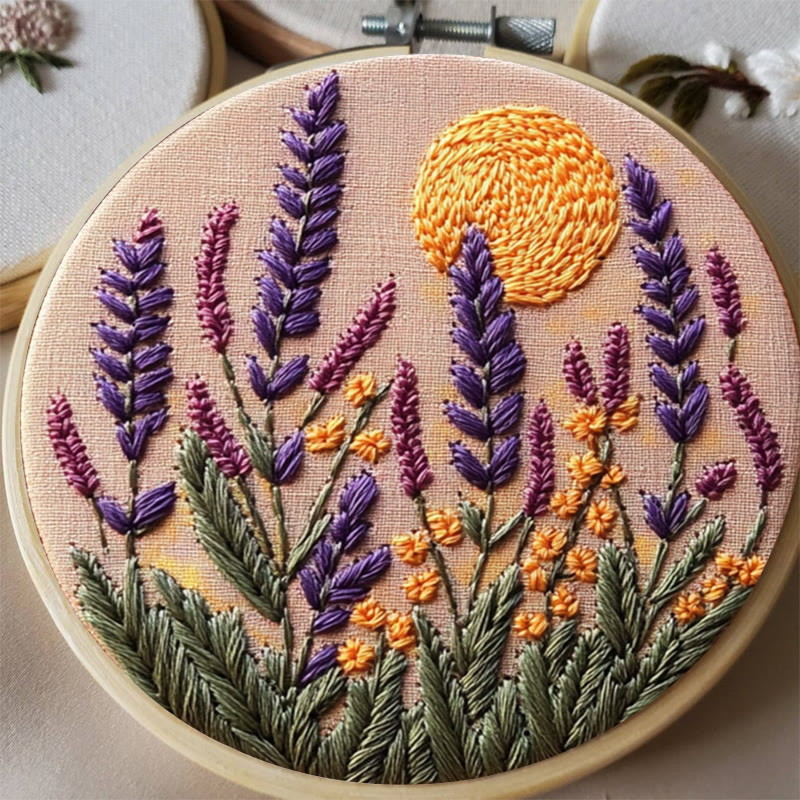 Rubbyoo Stickset - Lavendel | Blumenstickerei | Handarbeit für Anfänger - image 3