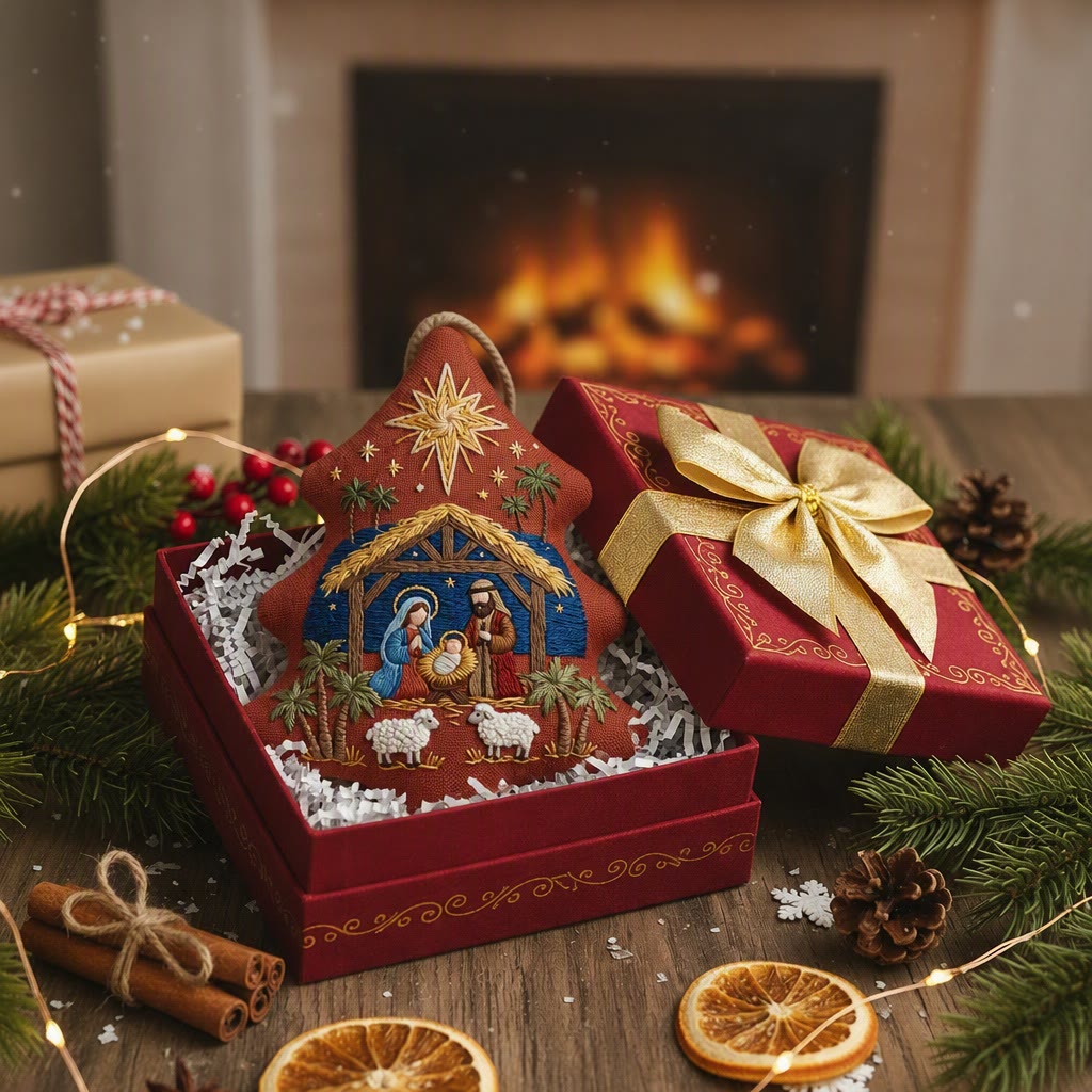 Rubbyoo Stickset in Baumform – Weihnachtskind Jesus | Krippenszene als Bastelgeschenk | Religiöse DIY-Dekoration für Anfänger - image 5