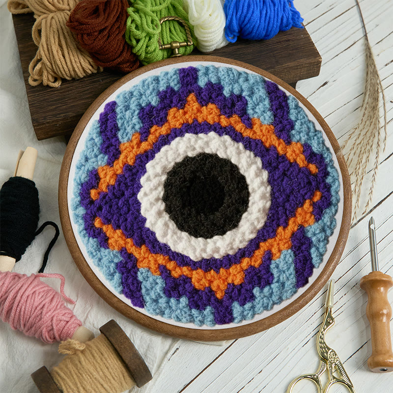 Böhmisches Punch-Needle-Set mit bösem Blick – Einzigartiges DIY-Projekt | Ausdrucksstarke Ergänzung für Ihr Zuhause - image 11