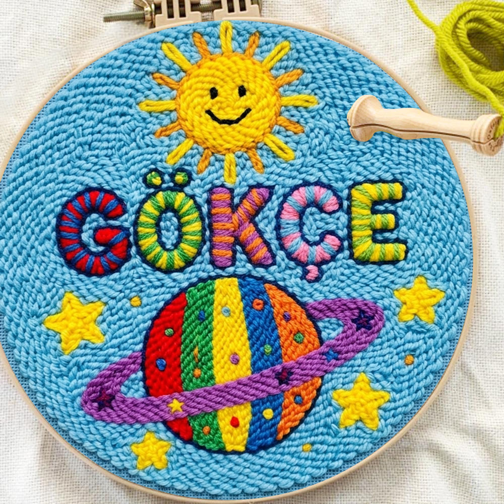 Buntes Planeten-Punch-Needle-Set – Niedliches Universum-Muster | Tolles Geschenk für Jungen - image 7