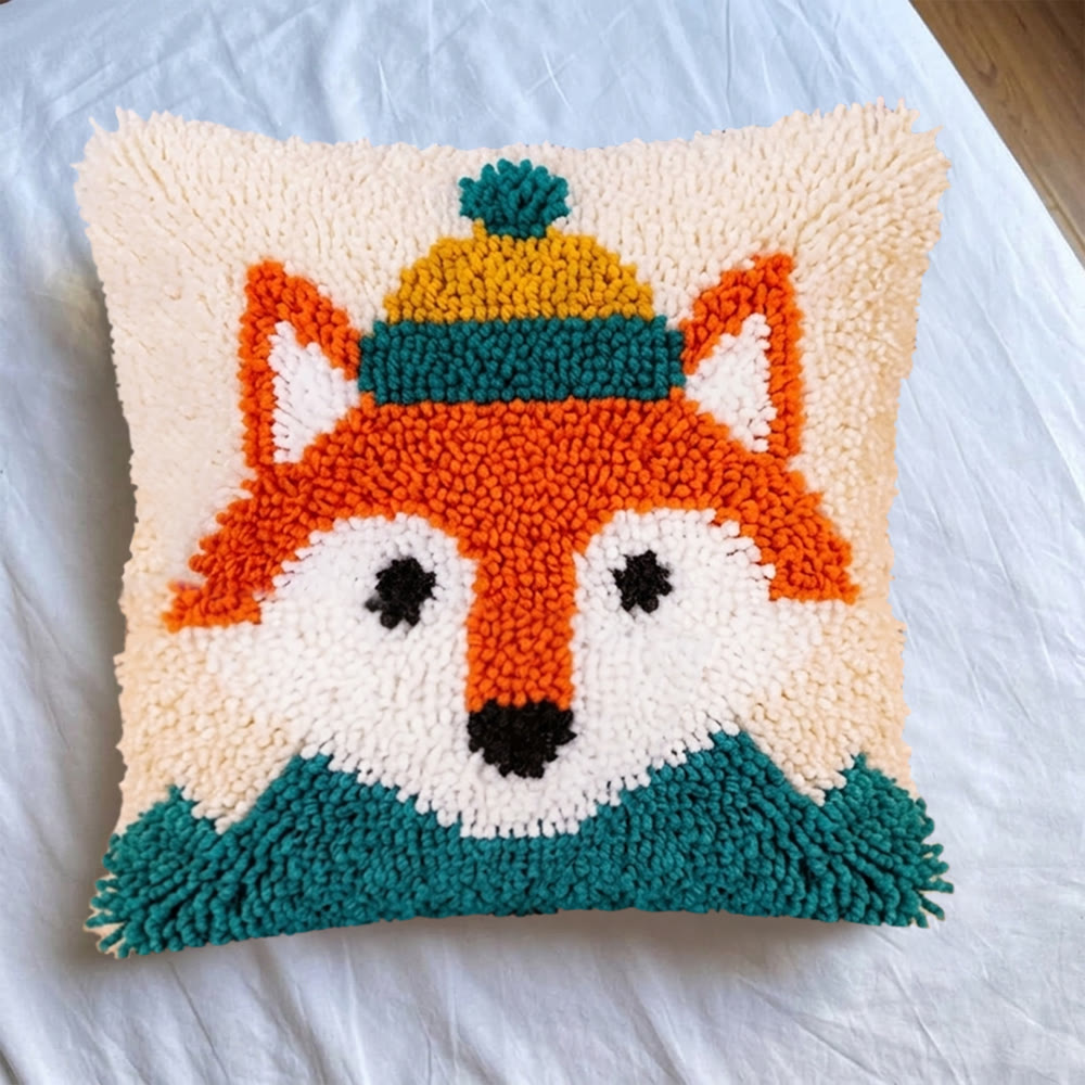 Rubbyoo Knüpfkissen-Set – Hübscher Fuchs | DIY-Kissenbezug | Kreatives Handarbeiten für Anfänger - image 7