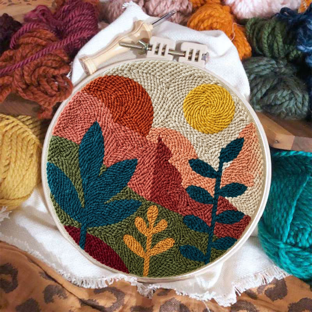 Peaceful Dawn Punch Needle Kit - Unique Handmade Needlepoint | Perfect Wall Decor - image 4